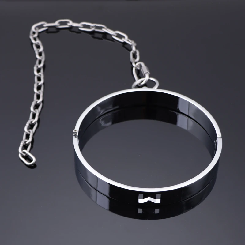 Metal Lock Shackles Female Male Handcuff Metal Ankle Cuffs Wrist Cuff For Couple BDSM Bondage Restraints Adult Game Sex Toys 18+