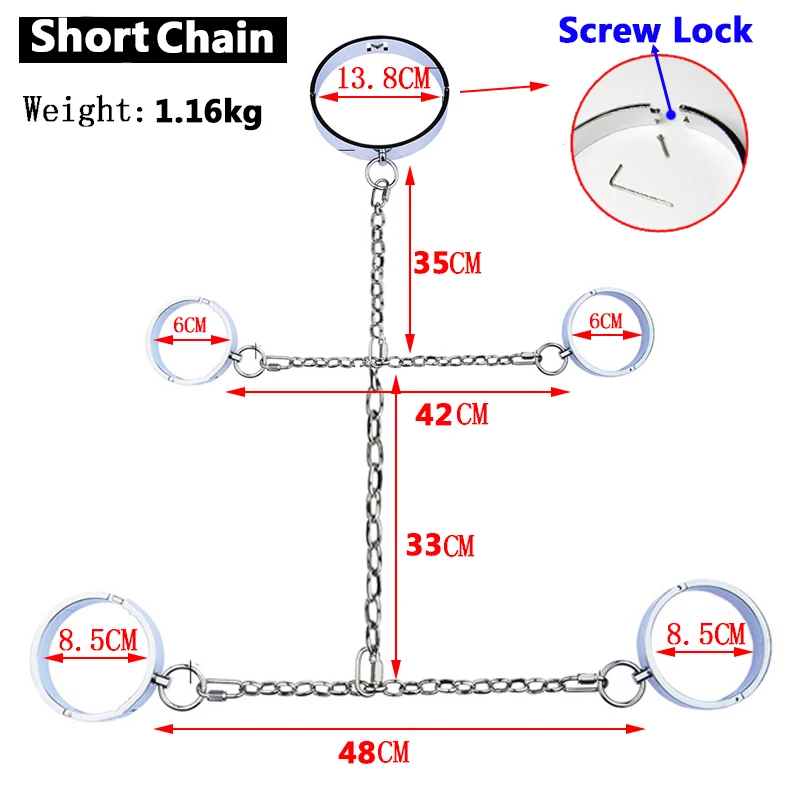 Metal Lock Shackles Female Male Handcuff Metal Ankle Cuffs Wrist Cuff For Couple BDSM Bondage Restraints Adult Game Sex Toys 18+