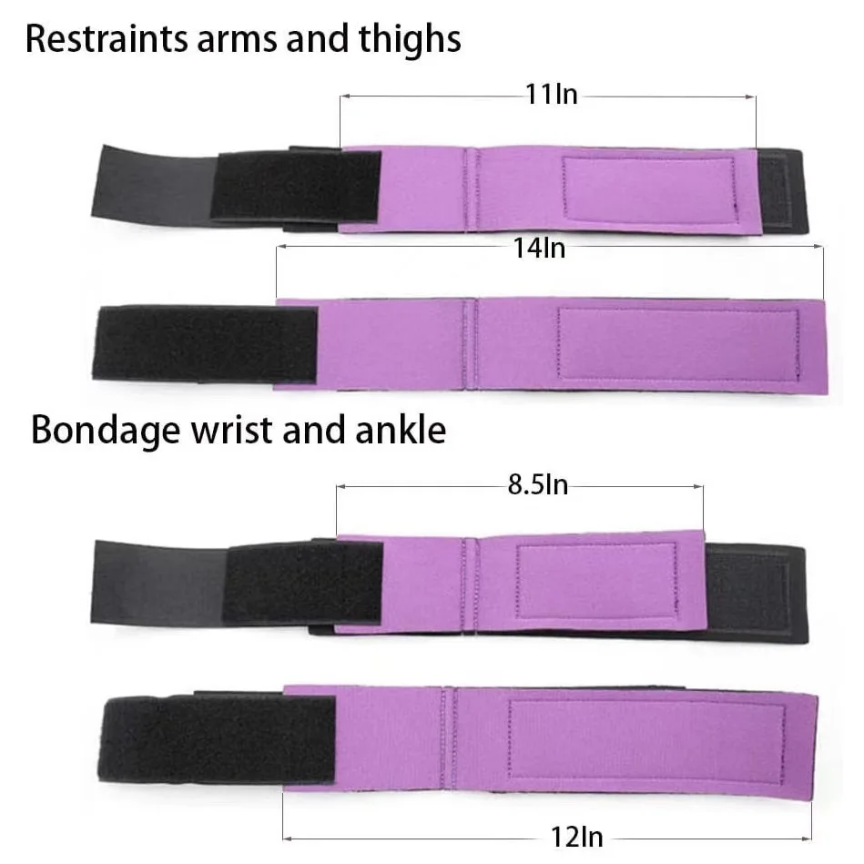 Bdsm Beginner Kit Adjustable Handcuffs Leg Straps Adult Game Supplies Set Wrist Thigh Cuffs Sex Toy for Women Sexy  for Couples