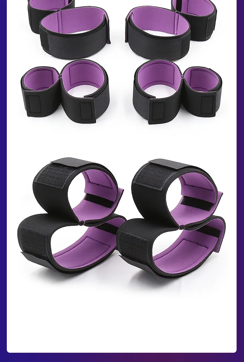 Bdsm Beginner Kit Adjustable Handcuffs Leg Straps Adult Game Supplies Set Wrist Thigh Cuffs Sex Toy for Women Sexy  for Couples
