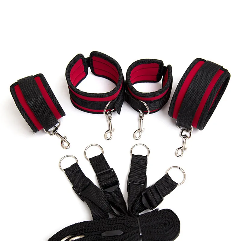 Nylon Sex Toys For Adults Women Bdsm Bondage Restraint System Handcuffs Wrists Ankle Cuffs Erotic Accessories