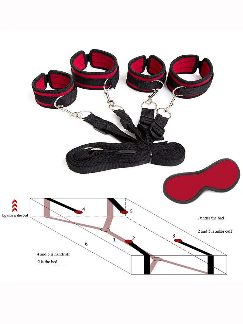 Nylon Sex Toys For Adults Women Bdsm Bondage Restraint System Handcuffs Wrists Ankle Cuffs Erotic Accessories