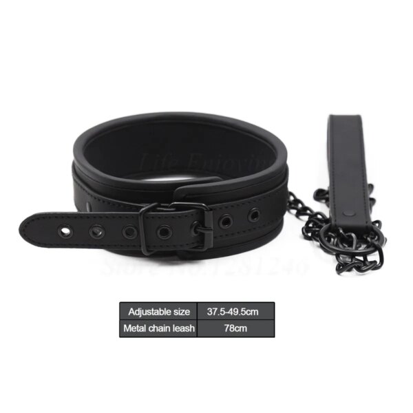 New Fetish Sexy BDSM Bondage Handcuff Ankle Cuff Neck Collar PU Leather Wrist Cuffs Sex Toys for Couples Game Erotic Accessories