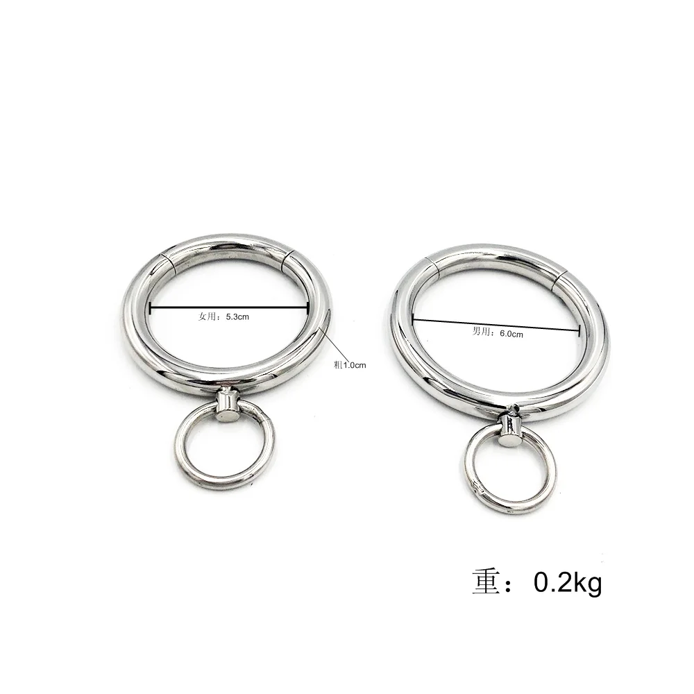Stainless Steel Neck Collar Metal Handcuff Wrist Ankle Cuff Adult Slave Role Play BDSM Restraint Bondage Sex Toys for Women Men