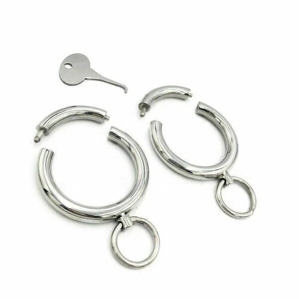 NEW Wrist Ankle Cuff Sex Toys For Women Men Metal Handcuff Stainless Steel Neck Collar Slave Role Play Restraint Bondage
