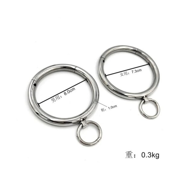 NEW Wrist Ankle Cuff Sex Toys For Women Men Metal Handcuff Stainless Steel Neck Collar Slave Role Play Restraint Bondage