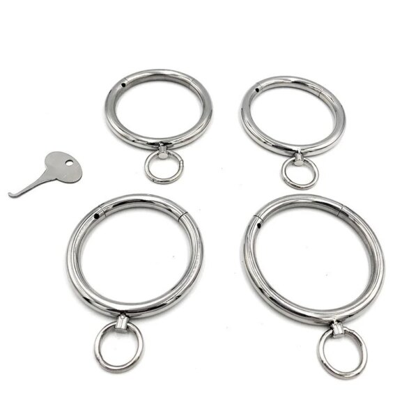 NEW Wrist Ankle Cuff Sex Toys For Women Men Metal Handcuff Stainless Steel Neck Collar Slave Role Play Restraint Bondage
