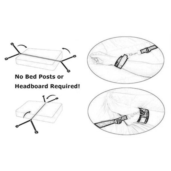 Sexshop Sex Toys For Women Couples Handcuffs Bdsm Bondage Set Under Bed Restraints Rope Strap Adult Games Wrists & Ankle Cuffs
