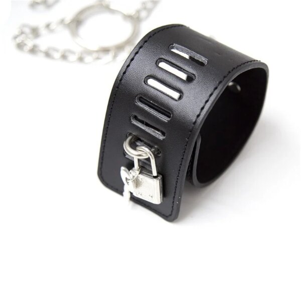 Lockable Handcuffs Neck Collar To Wrist Ankle Cuff Chain Set Body Harness Erotic Bondage Restraint Adult Game Sex Toys for Women
