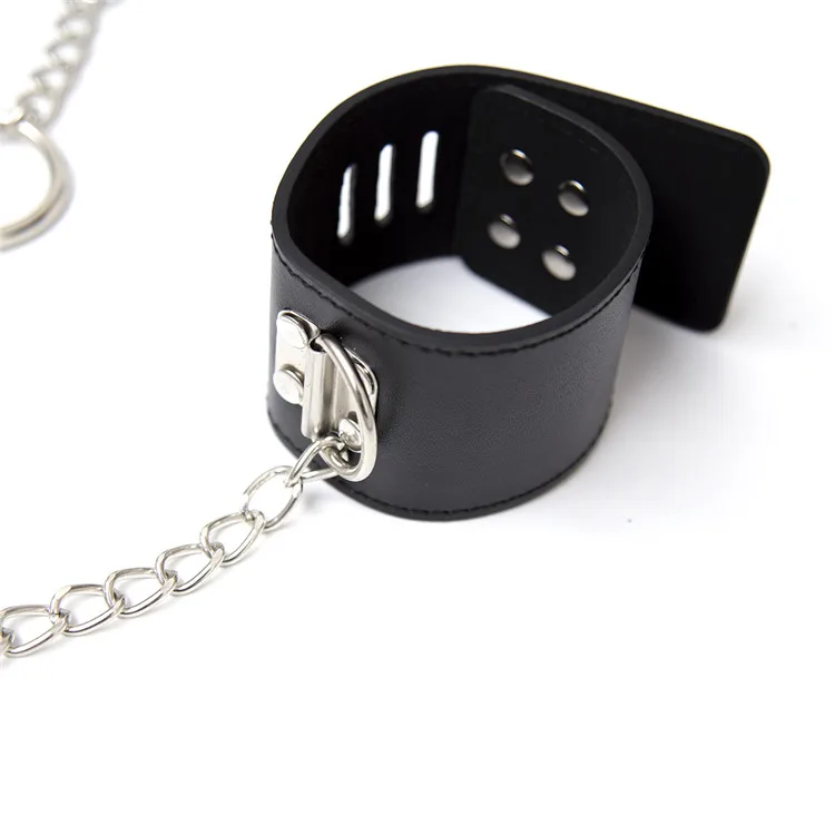 Lockable Handcuffs Neck Collar To Wrist Ankle Cuff Chain Set Body Harness Erotic Bondage Restraint Adult Game Sex Toys for Women