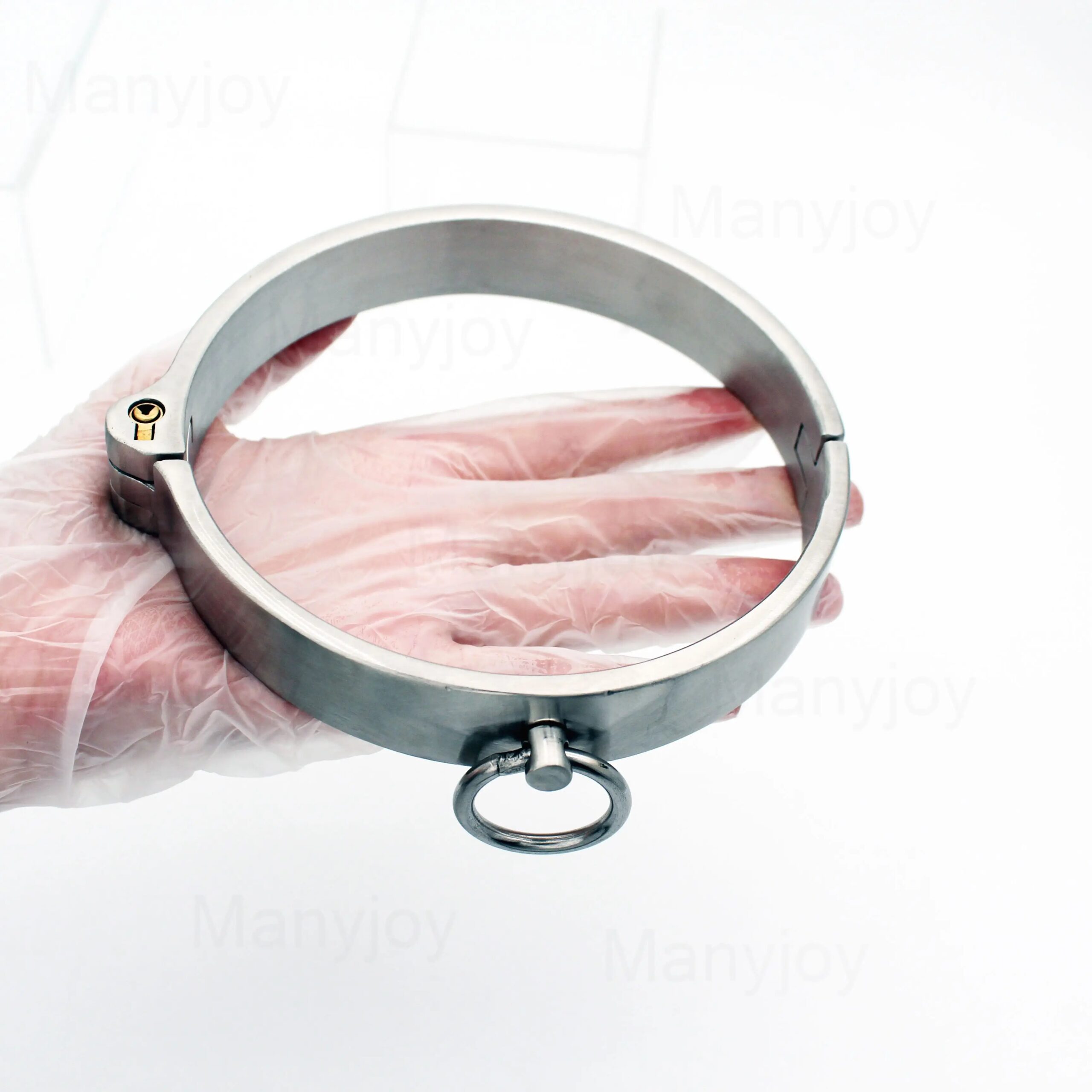 Stainless Steel Lockable Slave Neck Collar Handcuff Wrist Ankle Cuffs Bdsm Bondage Restraint Adult Game Sex Toys for Couples