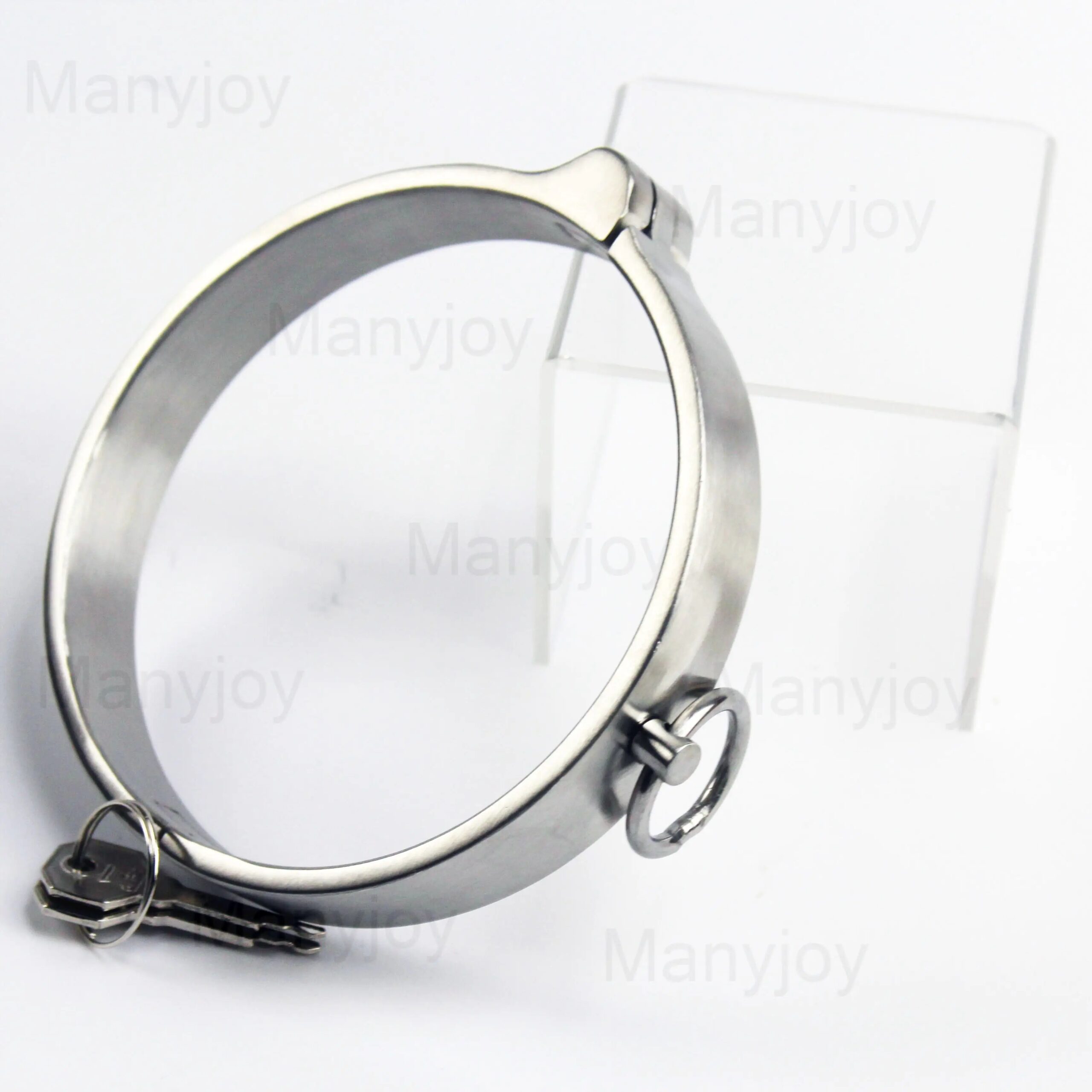 Stainless Steel Lockable Slave Neck Collar Handcuff Wrist Ankle Cuffs Bdsm Bondage Restraint Adult Game Sex Toys for Couples