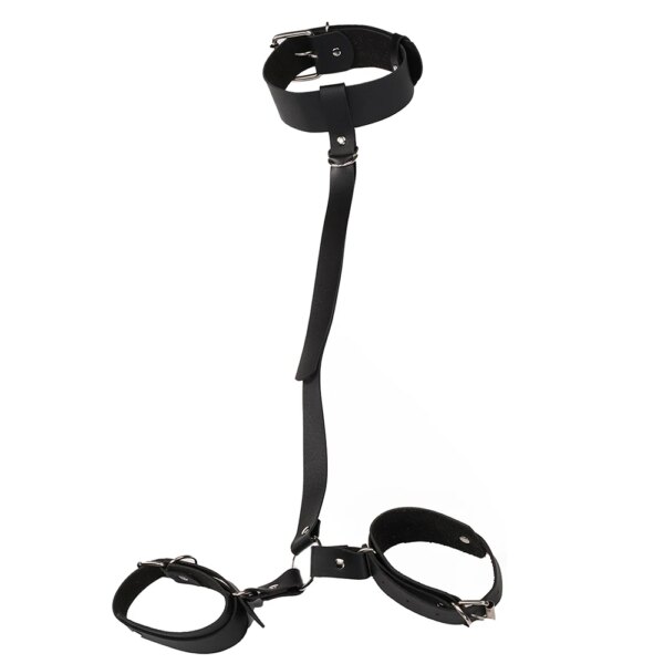 Bdsm Bondage Harness Adjustable Handcuff Wrist & Ankle Cuffs Gag Mouth Sexual Restraints Slave Neck Flirt Sex Toys For Couples