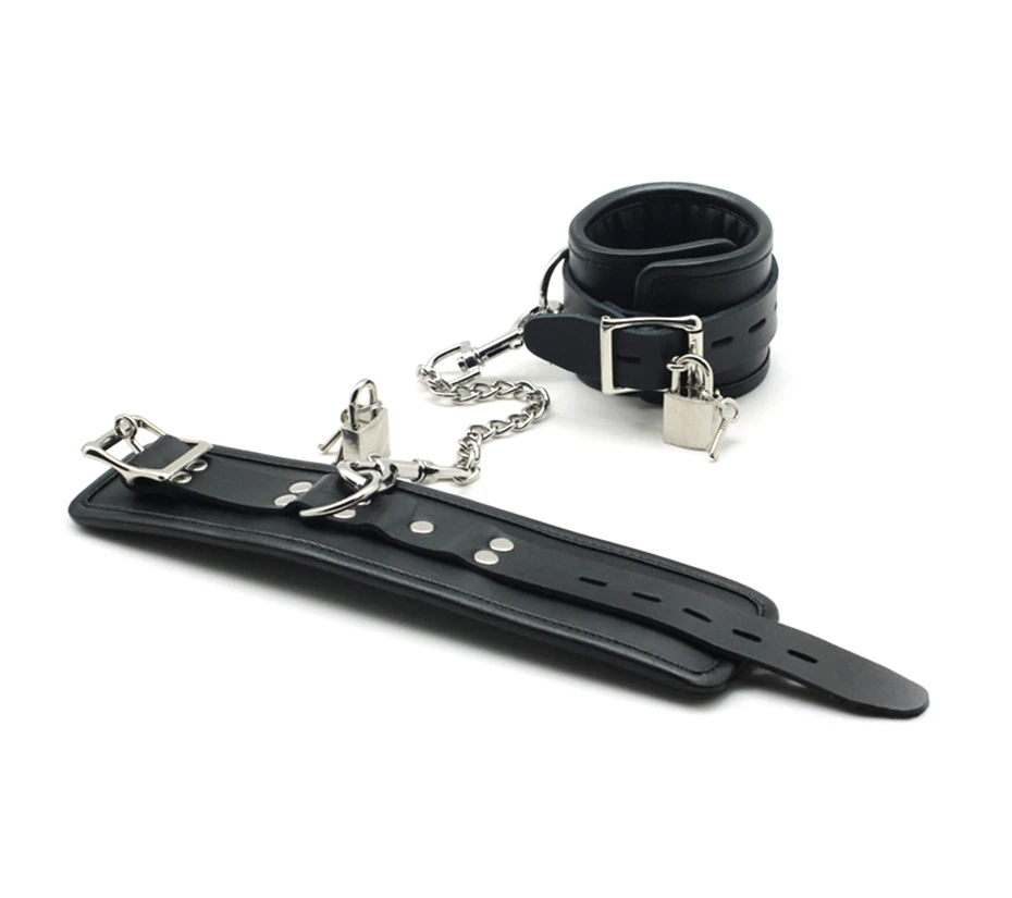Bondage Slave Adult Toys Restraint Handcuffs Ankle Cuffs with Locking Buckles Locks Keys Leather Sex Handcuffs & Wrist Cuffs Bondage Slave Adult Toys Restraint Handcuffs Ankle Cuffs with Locking Buckles Locks Keys Leather Sex Handcuffs & Wrist Cuffs
