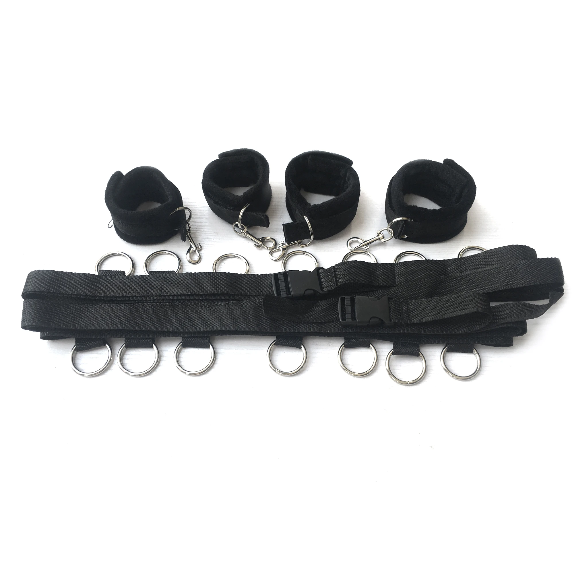 Bed Restraints Sex Bondage BDSM Kit  for Couple Handcuffs Ankle Cuffs with Adjustable Straps Bondage SM for Adult Sex Toys
