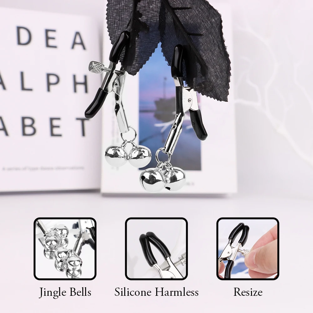 4 Pcs Sex Bondage Kit BDSM Restraint Set with Spanking Paddles Whip and Adjustable Nipple Clamps Adult Toys for Women and Couple