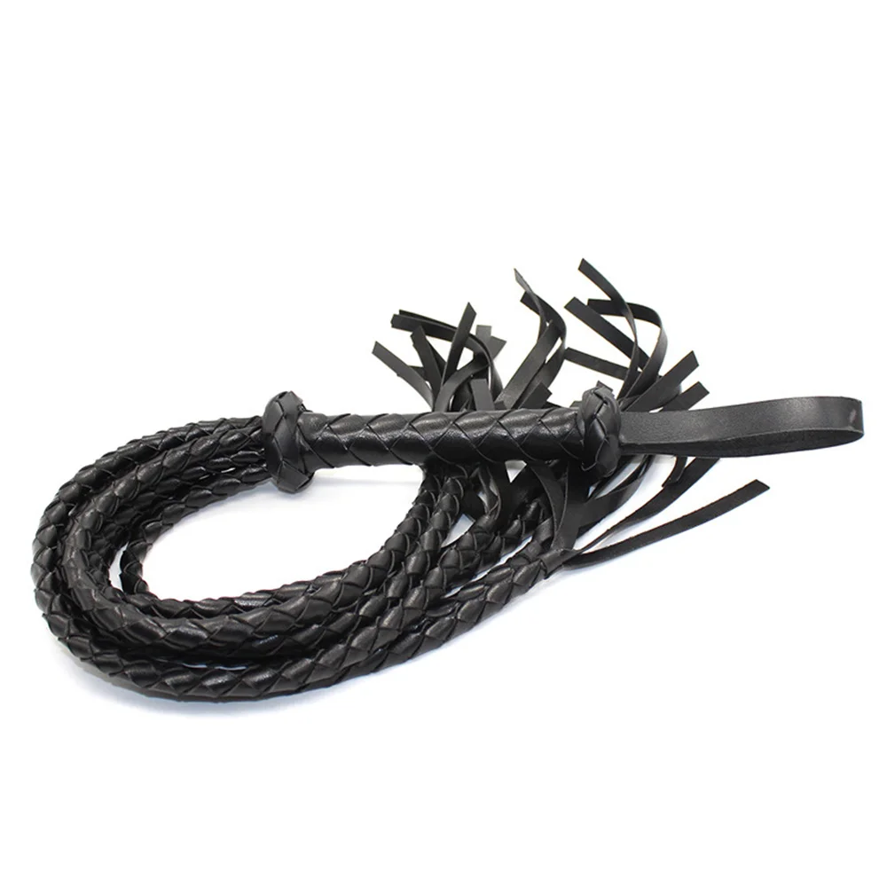 78CM Leather Sex Spanking Whip Bdsm Bondage Gay Fetish Horse Tassel Tails Lash Adult Flogger Flirt Erotic Toys for Couples Women
