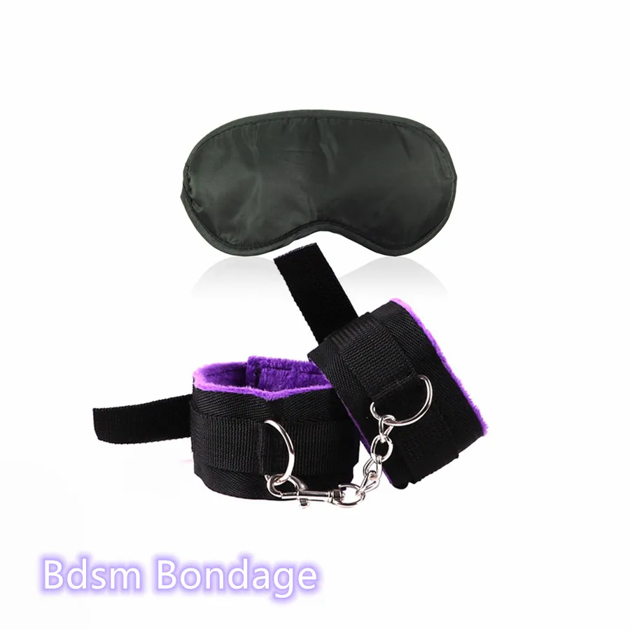 Adjustable Bondage Handcuffs with Blindfold for Sex to Men Women Couples Bdsm Slave Role Play Restraints Flirt Erotic Accessory