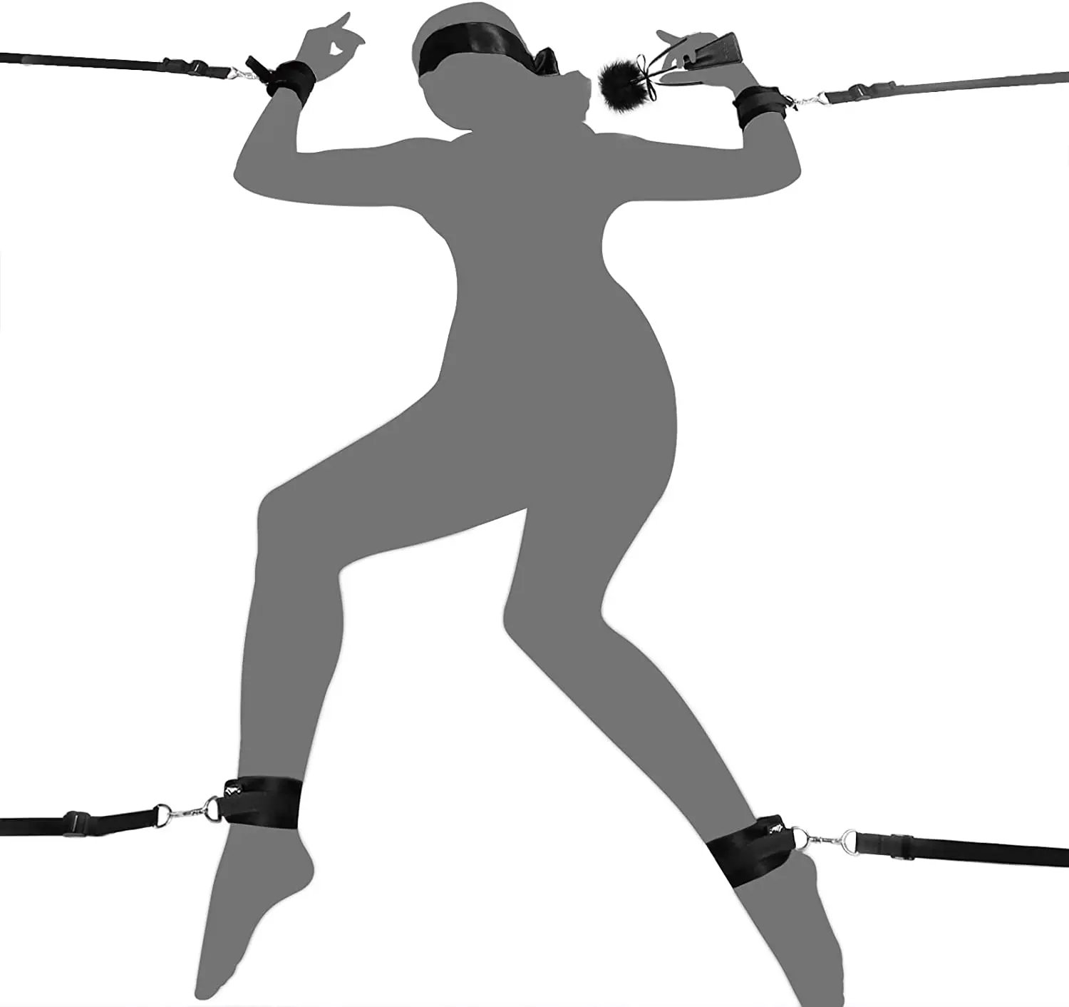 Bdsm Bed Bandages Restraints Handcuffs Open Leg Bdsm Bondage Set Ankle Cuffs Rope Strap Adult Fetish Sex Toys for Woman Couples