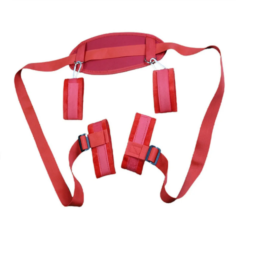 Bdsm Bed Bandages Restraints Handcuffs Open Leg Bdsm Bondage Set Ankle Cuffs Rope Strap Adult Fetish Sex Toys for Woman Couples