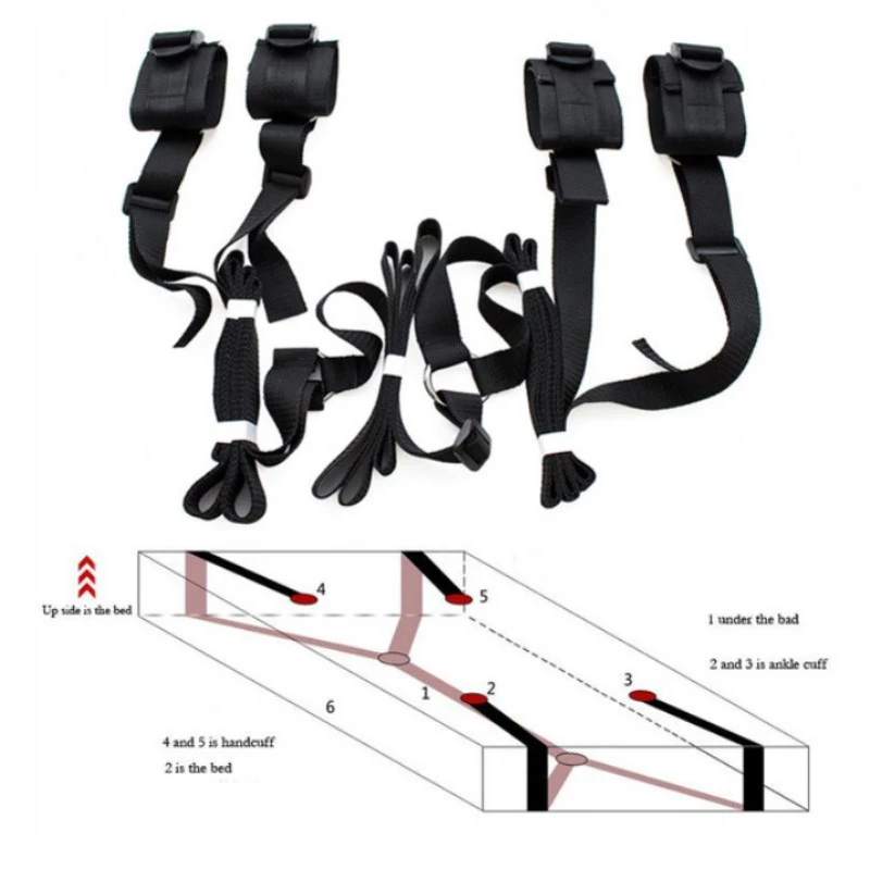 Erotic Bondage Bed Games Adult Sex Products BDSM Sex Bondage Set Women Handcuffs Ankle Cuff Restraints Sex Toys for Couples Anal Erotic Bondage Bed Games Adult Sex Products BDSM Sex Bondage Set Women Handcuffs Ankle Cuff Restraints Sex Toys for Couples Anal