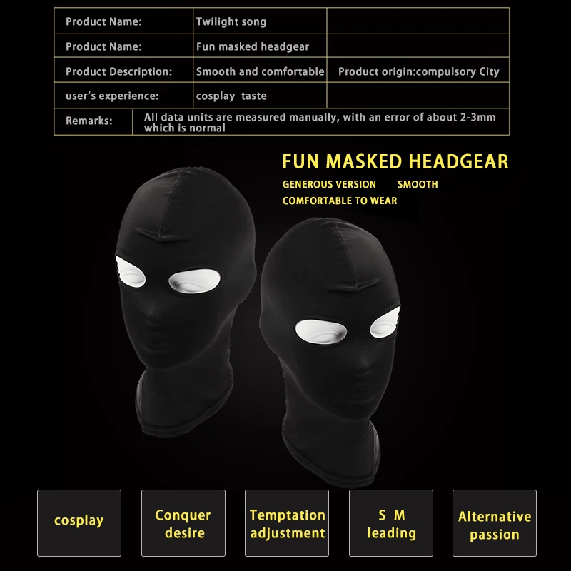 Fetish Slave BDSM Bondage Restraints Sex Mask Mouth Eye Open Head Harness Elasticity Blindfold for Couple New Exotic Accessories Fetish Slave BDSM Bondage Restraints Sex Mask Mouth Eye Open Head Harness Elasticity Blindfold for Couple New Exotic Accessories