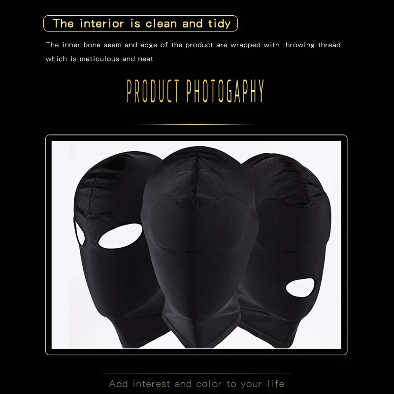 Fetish Slave BDSM Bondage Restraints Sex Mask Mouth Eye Open Head Harness Elasticity Blindfold for Couple New Exotic Accessories Fetish Slave BDSM Bondage Restraints Sex Mask Mouth Eye Open Head Harness Elasticity Blindfold for Couple New Exotic Accessories