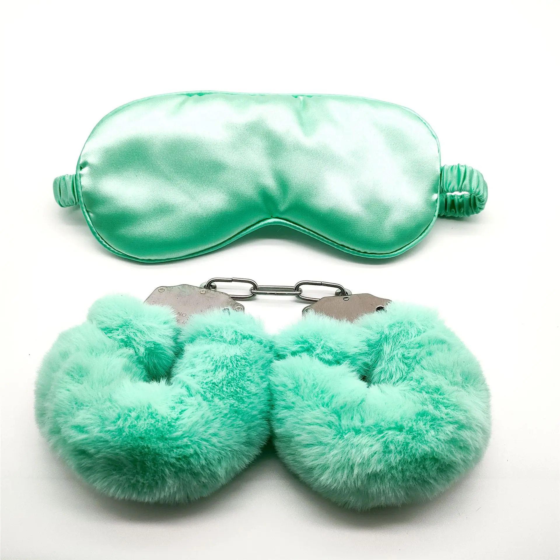 2 PCS Sex BDSM Set with Blindfold and Handcuffs Bondage Restraint Kit Adult SM Play for Women and Couples Pleasure