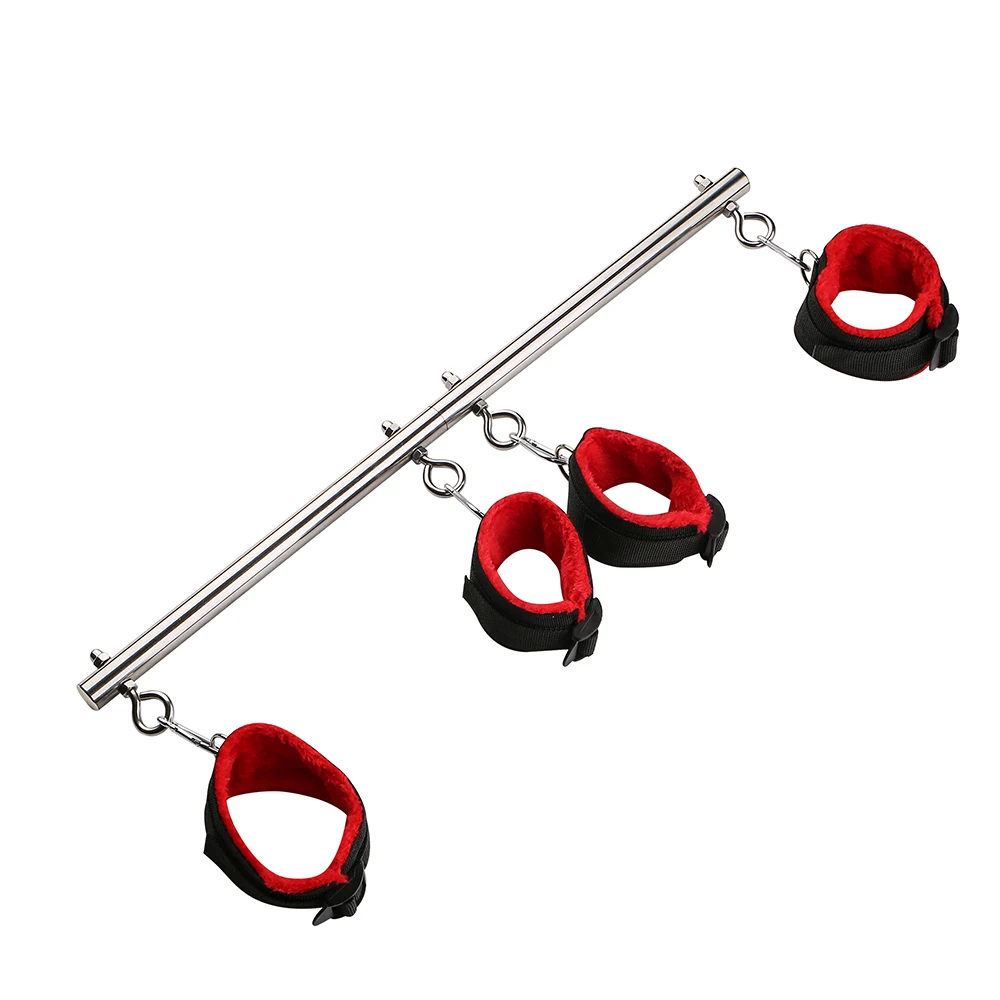 BDSM Bondage Set Stainless Steel Extend Spreader Bar Sex Slave Handcuffs Ankle Cuffs Fetish Restraints Adult Sex Toys for Couple BDSM Bondage Set Stainless Steel Extend Spreader Bar Sex Slave Handcuffs Ankle Cuffs Fetish Restraints Adult Sex Toys for Couple