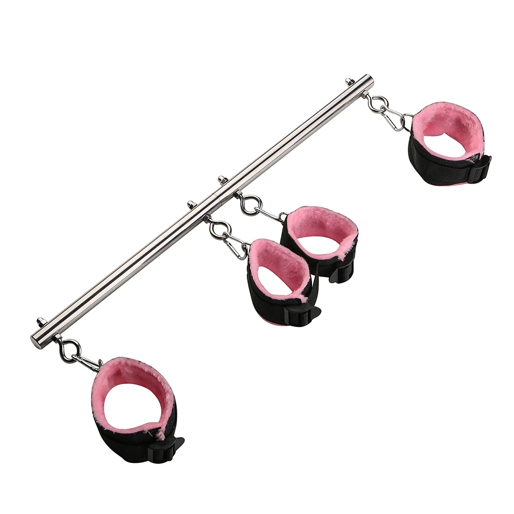 BDSM Bondage Set Stainless Steel Extend Spreader Bar Sex Slave Handcuffs Ankle Cuffs Fetish Restraints Adult Sex Toys for Couple BDSM Bondage Set Stainless Steel Extend Spreader Bar Sex Slave Handcuffs Ankle Cuffs Fetish Restraints Adult Sex Toys for Couple