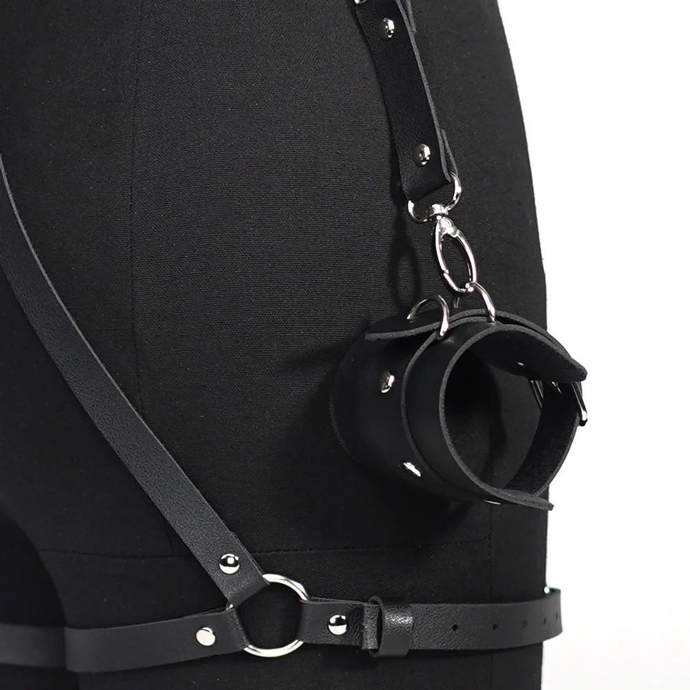 Women Sexy Leg Harness Thigh Garter Belt Leather Lingerie Sex Toys Bdsm Bondage Lingerie Goth Fetish Women Festival Rave Outfit