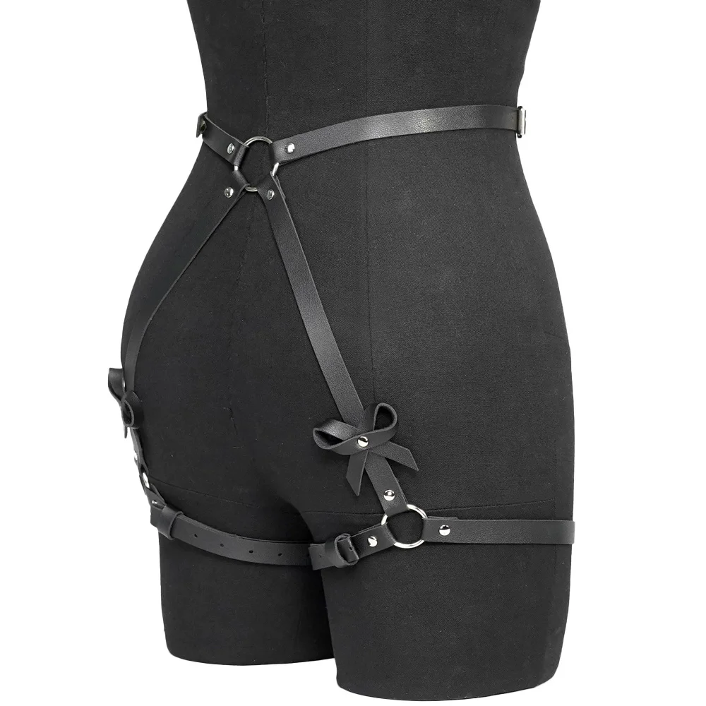 Women Sexy Leg Harness Thigh Garter Belt Leather Lingerie Sex Toys Bdsm Bondage Lingerie Goth Fetish Women Festival Rave Outfit