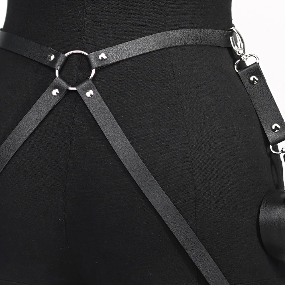 Women Sexy Leg Harness Thigh Garter Belt Leather Lingerie Sex Toys Bdsm Bondage Lingerie Goth Fetish Women Festival Rave Outfit