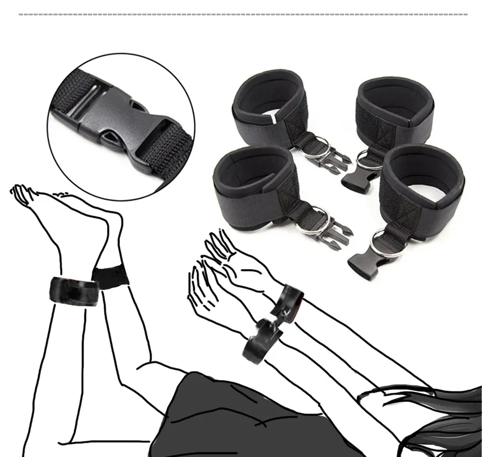 Bondage Kit BDSM Restraints Fetish Erotic Sex Toys For Couples Women Bandage Slave Collars Obedience Handcuffs Master Adult Game Bondage Kit BDSM Restraints Fetish Erotic Sex Toys For Couples Women Bandage Slave Collars Obedience Handcuffs Master Adult Game