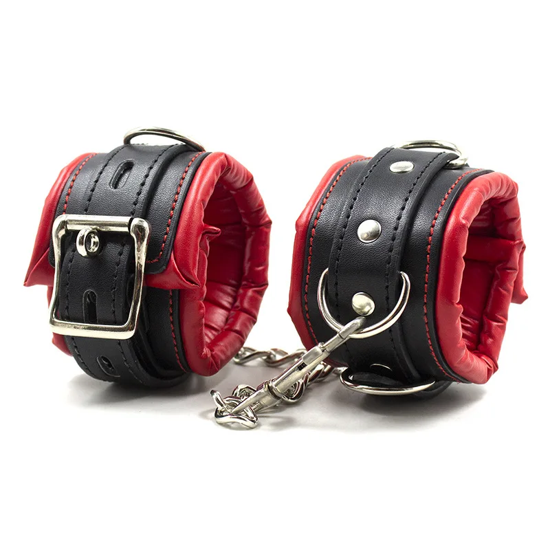 High Quality Soft Leather Sponge Metal Chain Handcuff Ankle Cuff BDSM Bondage Sex Toy Restraints Sex Bondage Women Exotic Linger High Quality Soft Leather Sponge Metal Chain Handcuff Ankle Cuff BDSM Bondage Sex Toy Restraints Sex Bondage Women Exotic Linger