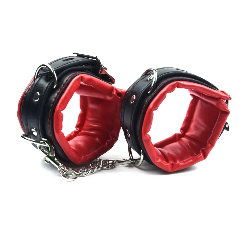 High Quality Soft Leather Sponge Metal Chain Handcuff Ankle Cuff BDSM Bondage Sex Toy Restraints Sex Bondage Women Exotic Linger High Quality Soft Leather Sponge Metal Chain Handcuff Ankle Cuff BDSM Bondage Sex Toy Restraints Sex Bondage Women Exotic Linger