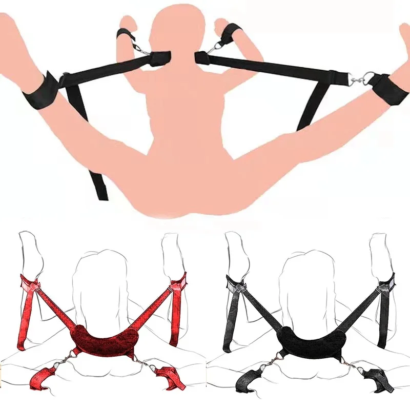 Sex Toys For Coupels BDSM Flirting Adjustable Erotic Handcuffs Neck Ankle Bondage Restraints Harness Open Chastity Adult Games Sex Toys For Coupels BDSM Flirting Adjustable Erotic Handcuffs Neck Ankle Bondage Restraints Harness Open Chastity Adult Games