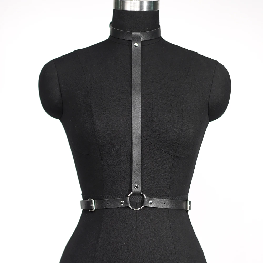 Sexy Leather Lingerie Bondage Body Harness for Women Sex Toys Bdsm Lingerie Garter Belt Stockings fetish Wear Women Accessories