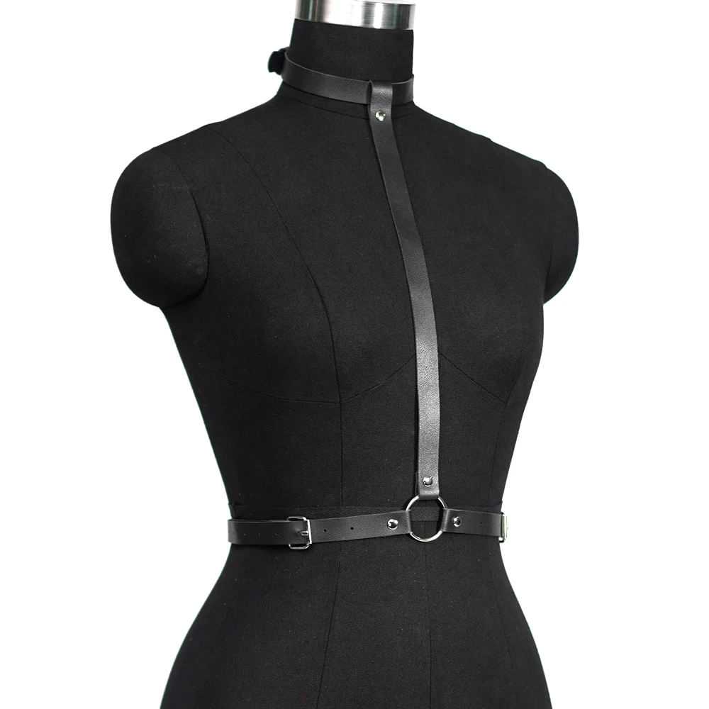 Sexy Leather Lingerie Bondage Body Harness for Women Sex Toys Bdsm Lingerie Garter Belt Stockings fetish Wear Women Accessories