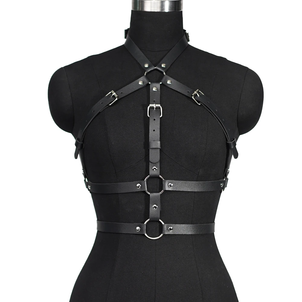 Sexy Leather Lingerie Bondage Body Harness for Women Sex Toys Bdsm Lingerie Garter Belt Stockings fetish Wear Women Accessories