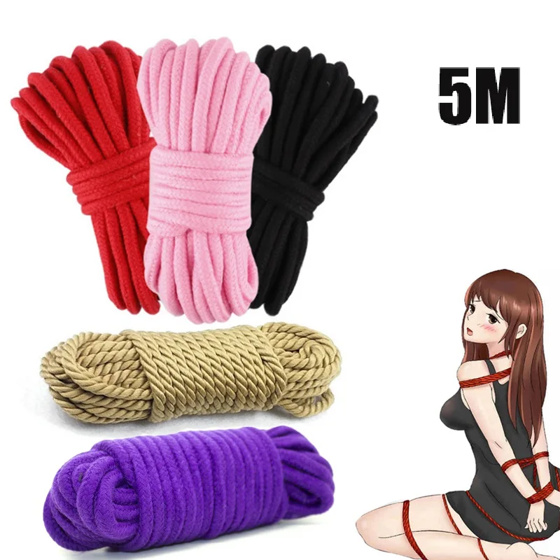5M Thicken Sex Cotton Rope Bdsm Bondage Shibari Restraint Rope Slave Roleplay Sex Toys For Couple Adult Game Sex Product 5M Thicken Sex Cotton Rope Bdsm Bondage Shibari Restraint Rope Slave Roleplay Sex Toys For Couple Adult Game Sex Product
