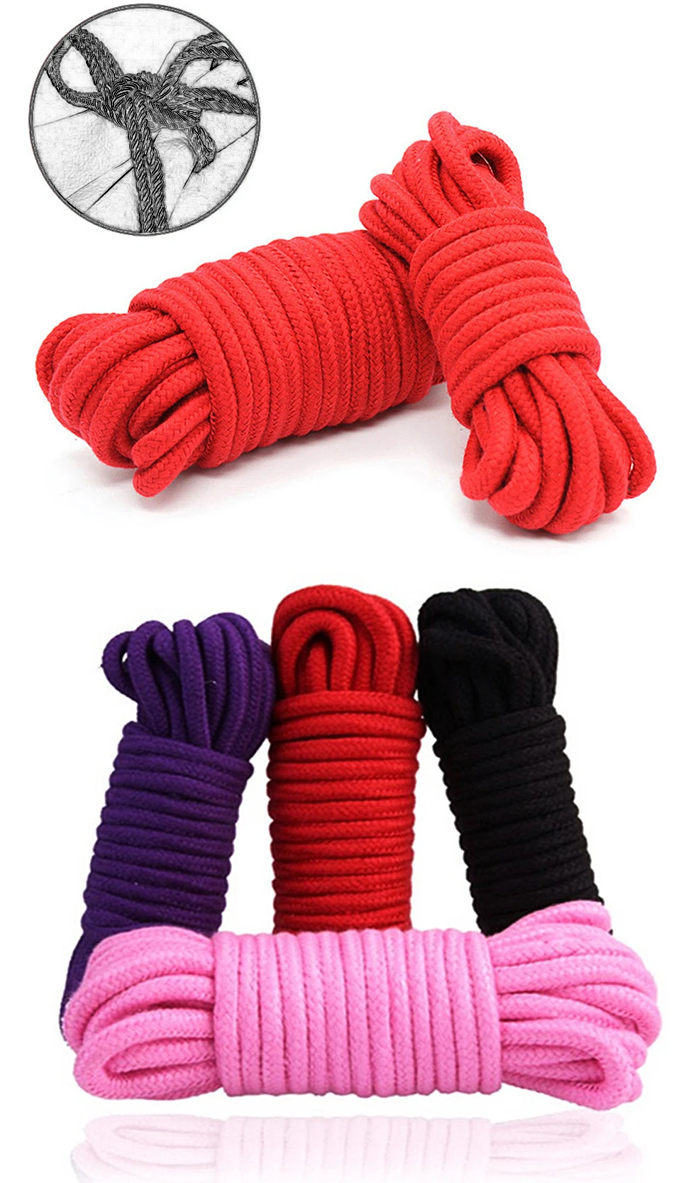Silk Bound Cotton Rope Couple Sexy Game Bdsm Slave Body Bound Role-Playing Shibari Fetishism Flirting Pornographic Products
