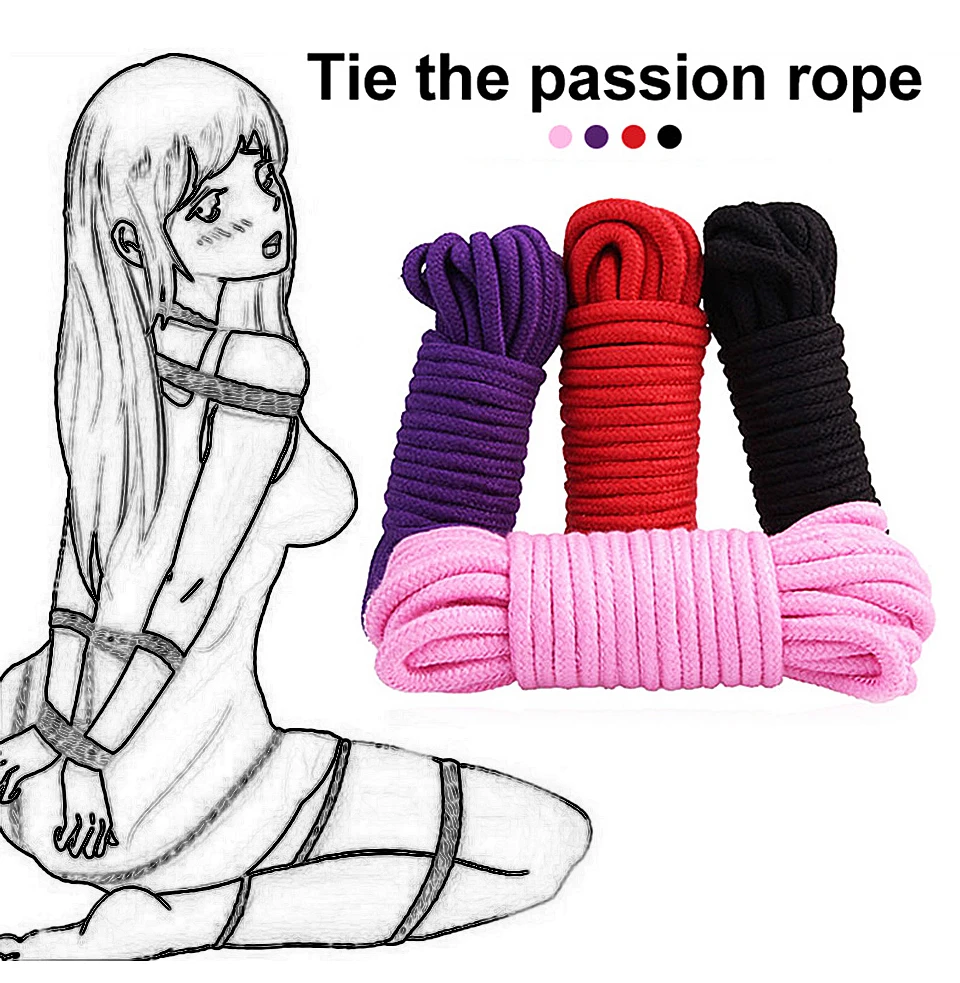 Silk Bound Cotton Rope Couple Sexy Game Bdsm Slave Body Bound Role-Playing Shibari Fetishism Flirting Pornographic Products