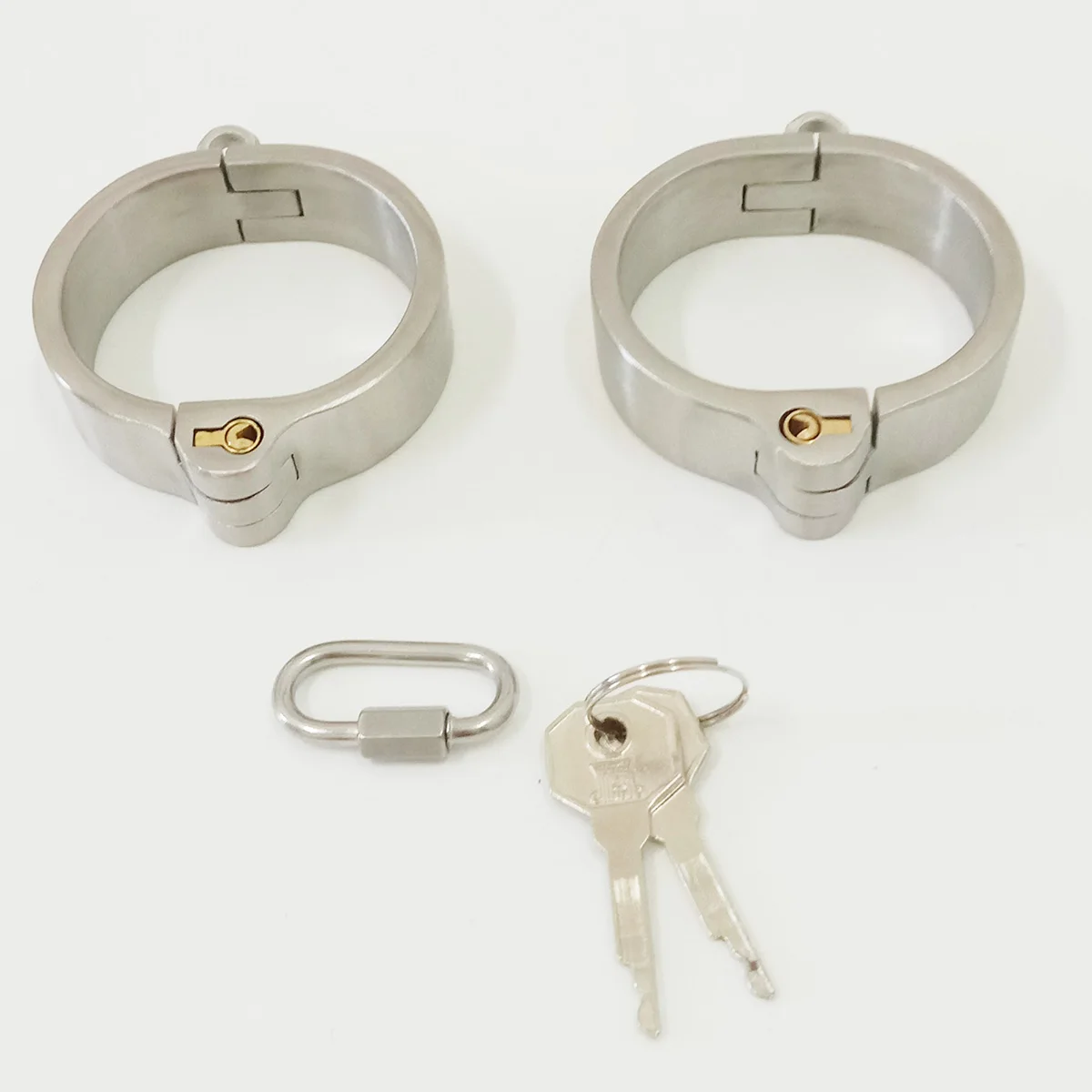 Stainless Steel Restraints BDSM Bondage Metal Neck Collar Hand Ankle Cuffs Set Chain Detachable Adult Games Sex Toys for Couples Stainless Steel Restraints BDSM Bondage Metal Neck Collar Hand Ankle Cuffs Set Chain Detachable Adult Games Sex Toys for Couples
