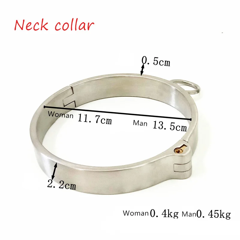 Stainless Steel Restraints BDSM Bondage Metal Neck Collar Hand Ankle Cuffs Set Chain Detachable Adult Games Sex Toys for Couples Stainless Steel Restraints BDSM Bondage Metal Neck Collar Hand Ankle Cuffs Set Chain Detachable Adult Games Sex Toys for Couples