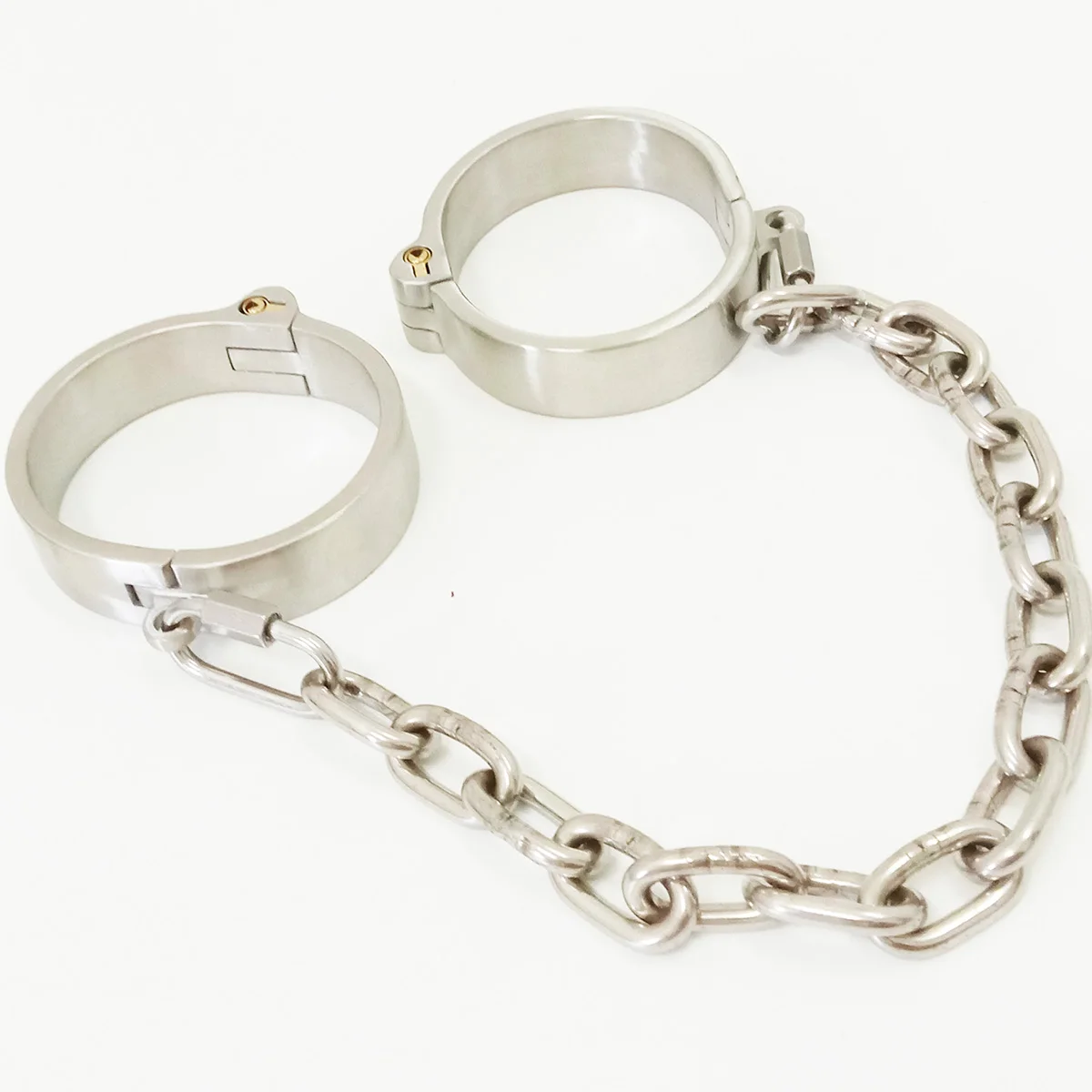Stainless Steel Restraints BDSM Bondage Metal Neck Collar Hand Ankle Cuffs Set Chain Detachable Adult Games Sex Toys for Couples Stainless Steel Restraints BDSM Bondage Metal Neck Collar Hand Ankle Cuffs Set Chain Detachable Adult Games Sex Toys for Couples