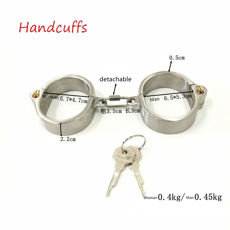 Stainless Steel Restraints BDSM Bondage Metal Neck Collar Hand Ankle Cuffs Set Chain Detachable Adult Games Sex Toys for Couples Stainless Steel Restraints BDSM Bondage Metal Neck Collar Hand Ankle Cuffs Set Chain Detachable Adult Games Sex Toys for Couples