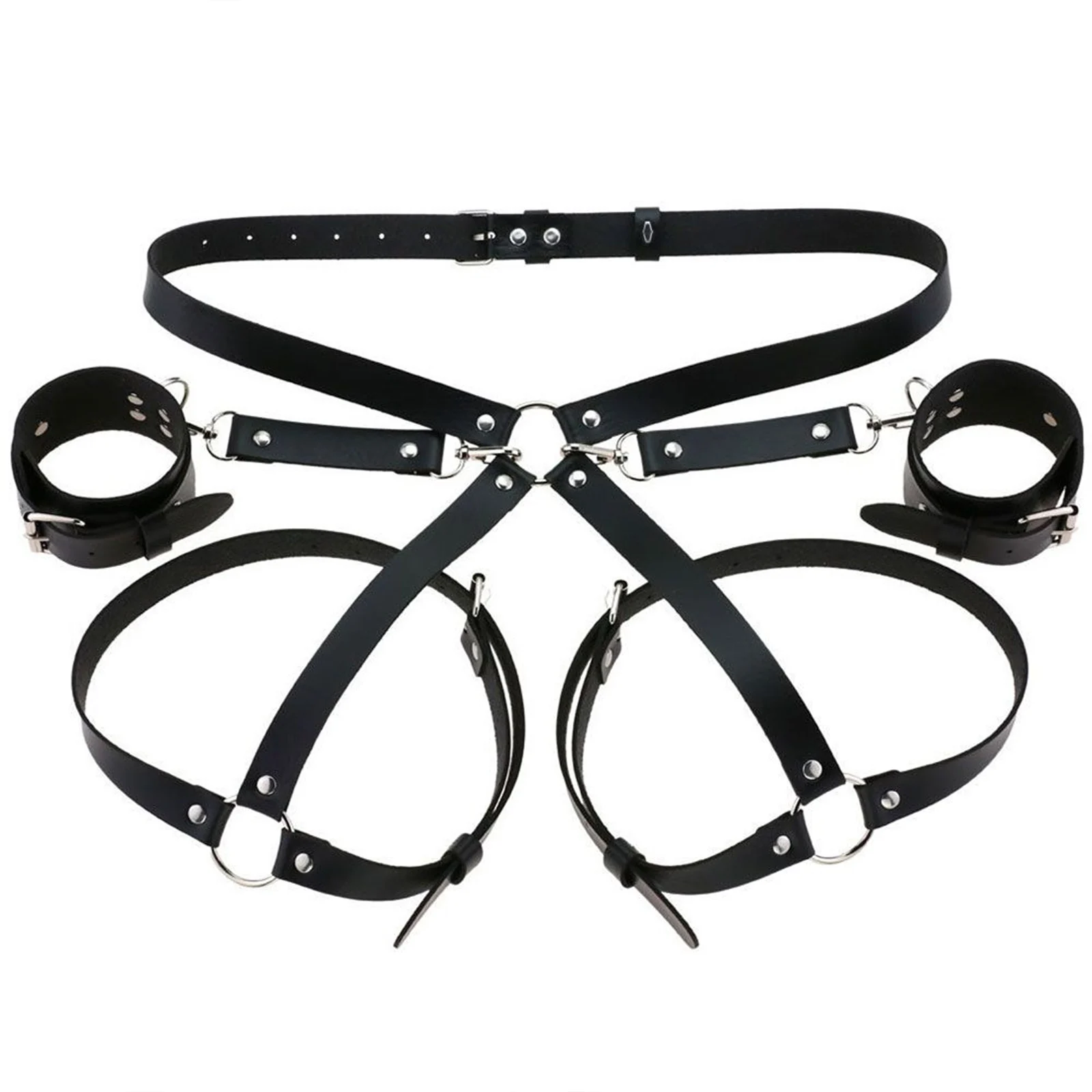 Sex Bondage BDSM Kit Restraints Leather Handcuffs Sex Toys Body Harness Bondage Waist Straps Cuffs Adult Erotic Toys For Couples Sex Bondage BDSM Kit Restraints Leather Handcuffs Sex Toys Body Harness Bondage Waist Straps Cuffs Adult Erotic Toys For Couples