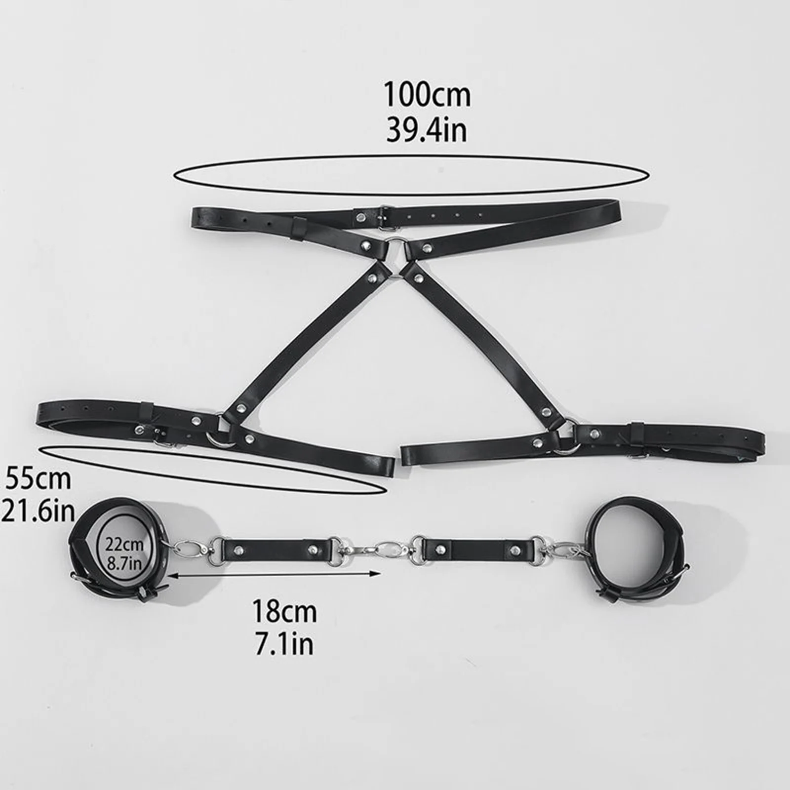 Sex Bondage BDSM Kit Restraints Leather Handcuffs Sex Toys Body Harness Bondage Waist Straps Cuffs Adult Erotic Toys For Couples Sex Bondage BDSM Kit Restraints Leather Handcuffs Sex Toys Body Harness Bondage Waist Straps Cuffs Adult Erotic Toys For Couples