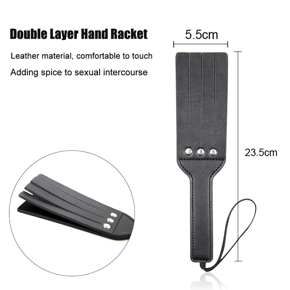 Bondage PU Leather Spanking Paddle Flirt Fetish Slave Flogger Whip Sex Toys Adult Couples Valentine's Day Game Bondage PU Leather Spanking Paddle Flirt Fetish Slave Flogger Whip Sex Toys Adult Couples Valentine's Day Game